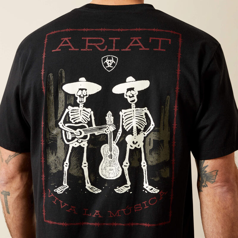 Ariat Mens Grateful Muertos Viva la Musica T-Shirt