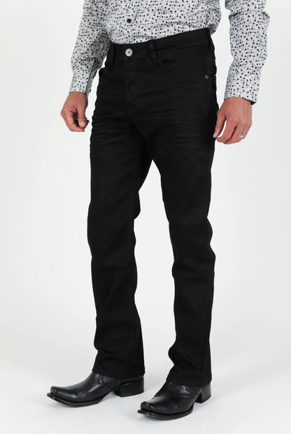 Platini Mens Slade Relaxed Fit Stretch Pants (Black)