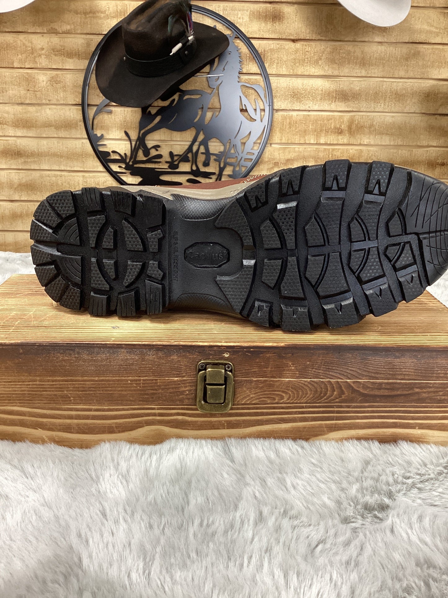 Cactus Mens Zipper Work Boot (Brown)6062