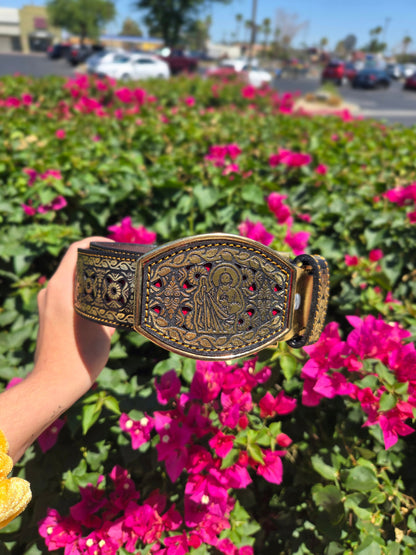 Frontera San Judas Laser Belt - Gold, Silver