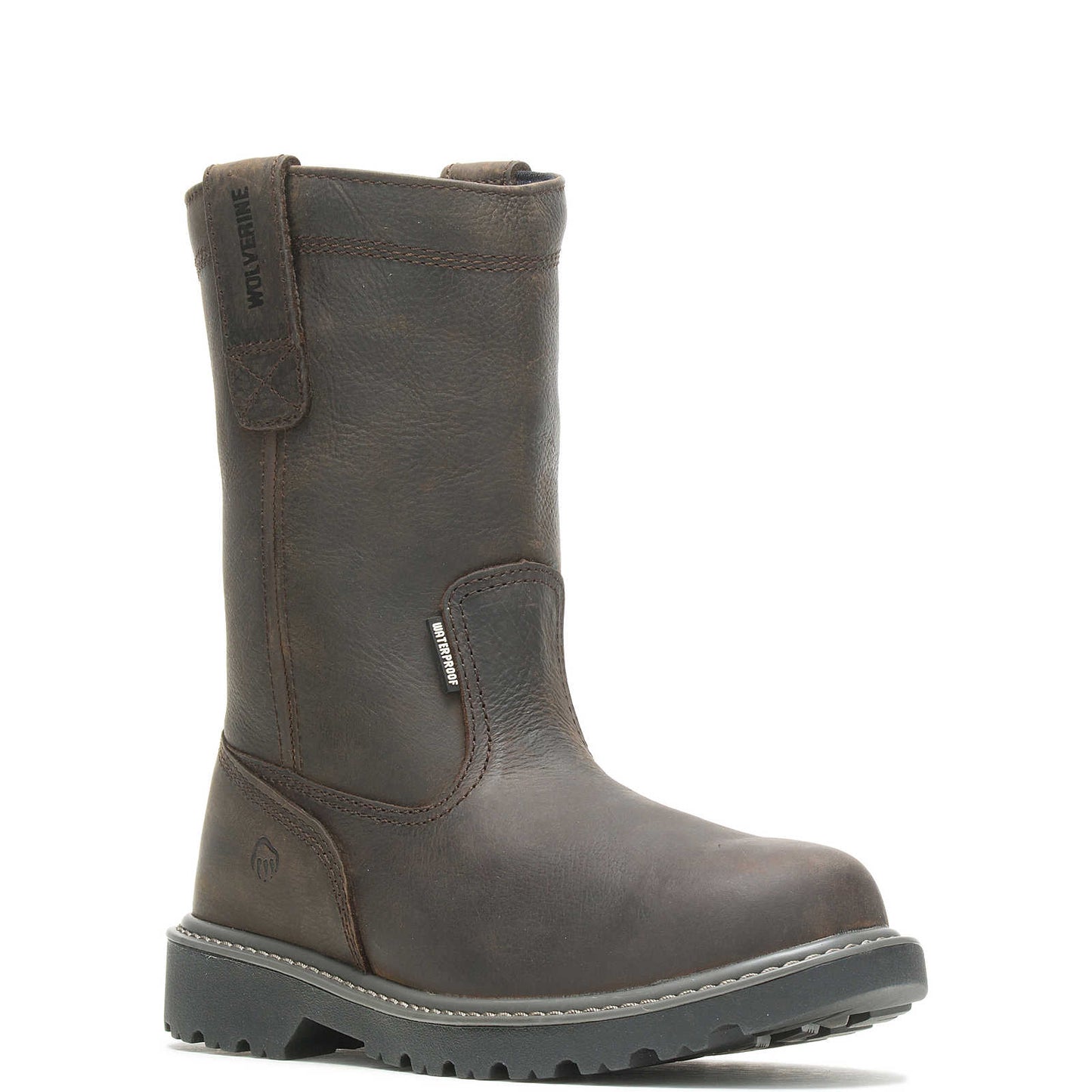 Wolverine Mens Floorhand Waterproof 10" Wellington  - DK Brown