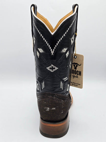 Hooch Mens Diamond Style Cowhide Boots