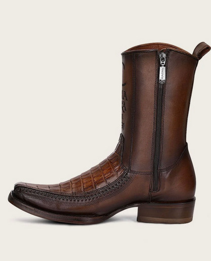 Cuadra Mens Engraved Fuscus Belly Low Shaft Boot - Brown
