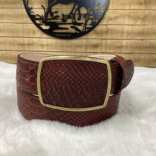 Denver Python Print Belt - Marron