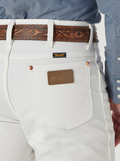 Wrangler Mens Cowboy Cut Slim Fit Jean (White)