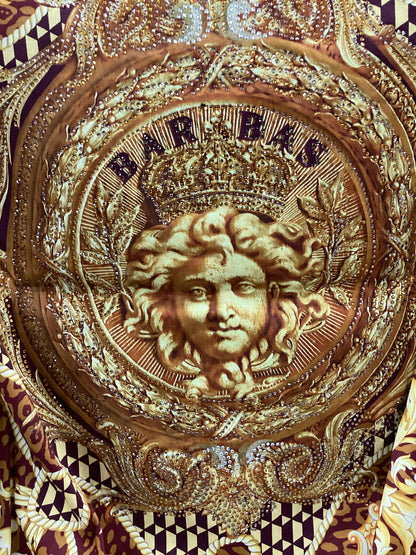 Barabas MenS Shirt Glance of Medusa Jeweled (Red)