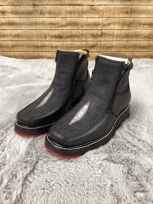 La Sierra Mens Ankle Boot Floter Mantarraya Print (Black)  Boo 335