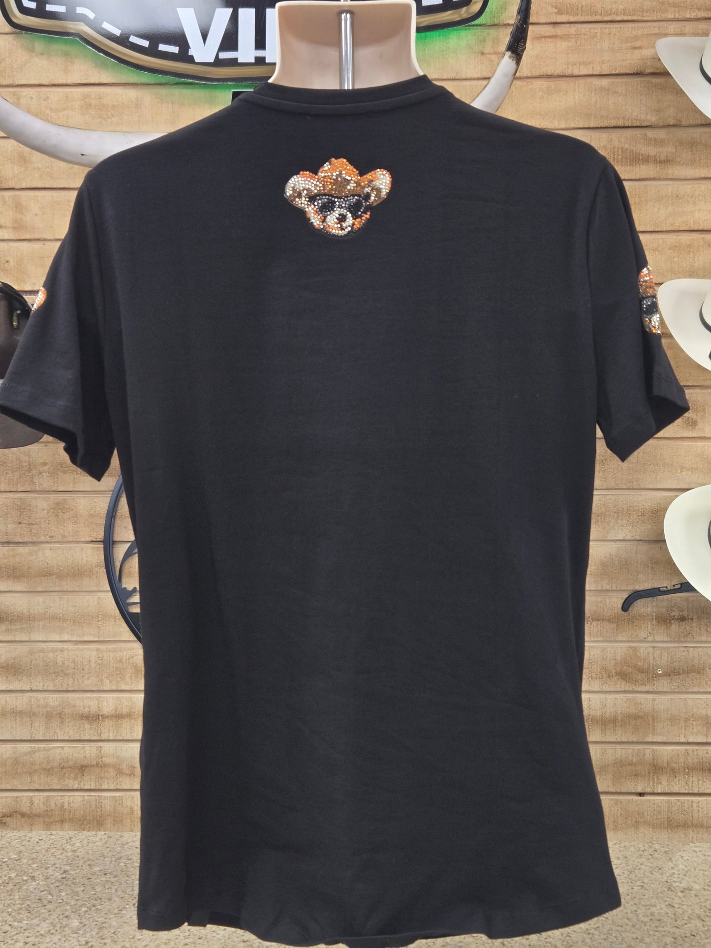 Mens Belico Bear Rhinestone Slim Fit  Tshirt