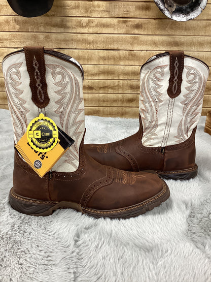 Cebu Comanche 10" Square Toe Work Boots (Mocha)