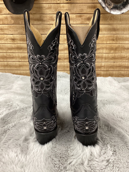 Rockem WomenS Boot Country Waxy Retro (Black)