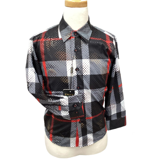 Chuxx Kids Plaid Shirt (Black)