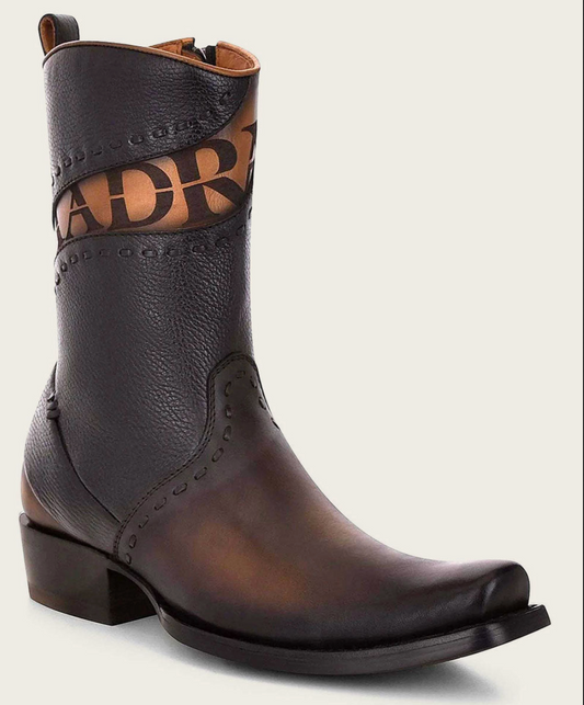 Cuadra Mens Urban Engraved Bovine Low Shaft Boot - Brown