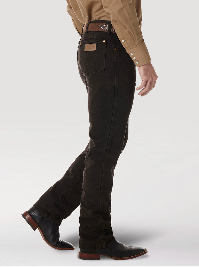 Wrangler Mens Cowboy Cut Slim Fit Jean - Black Chocolate