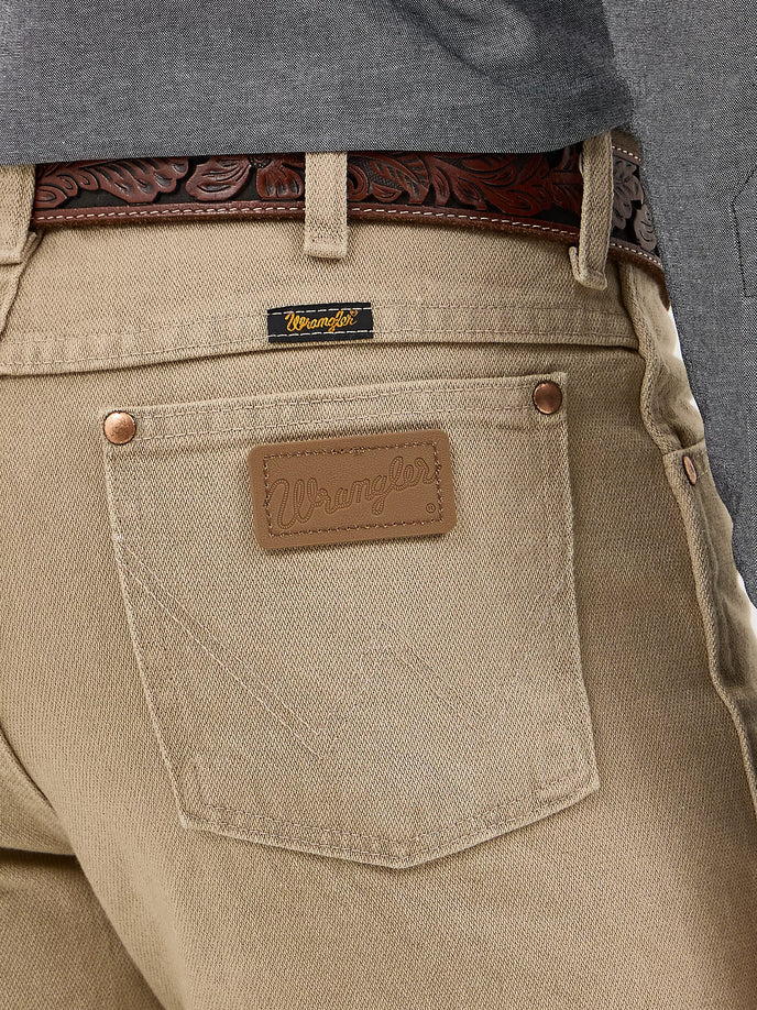 Wrangler Mens Cowboy Cut Slim Fit Jean (Prewashed Tan)