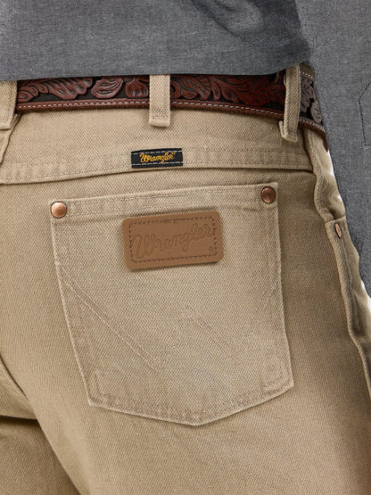 Wrangler Mens Cowboy Cut Slim Fit Jean (Prewashed Tan)