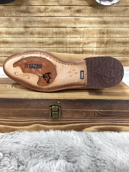 El Canelo Mens Charro Ankle Boot Nobuck - Tan