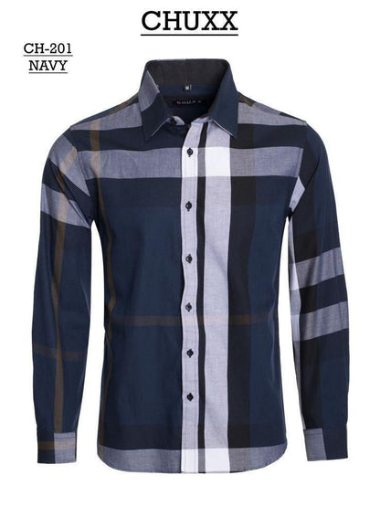 Mens Plaid Breathable Thin Long Sleeve Shirt. - Multiple Colors
