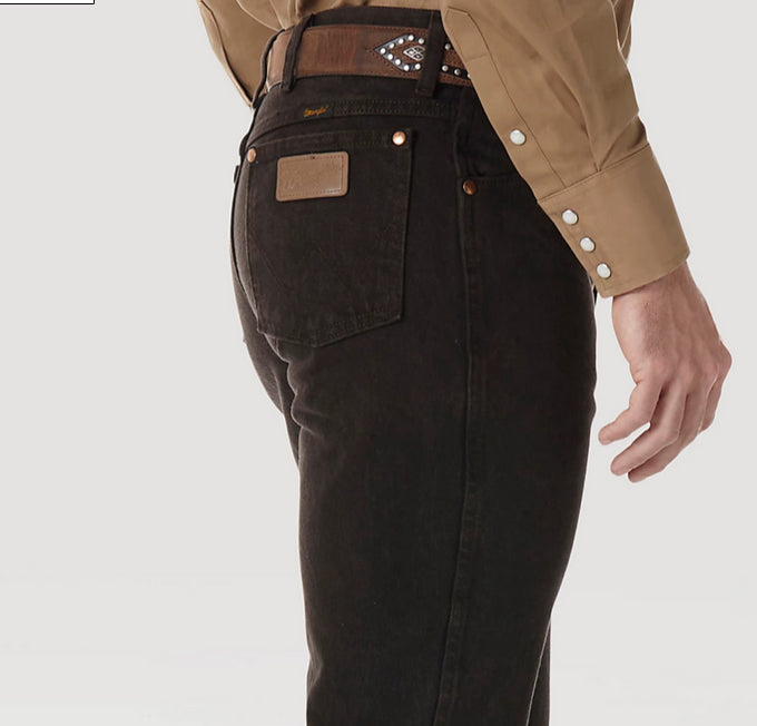 Wrangler Mens Cowboy Cut Slim Fit Jean - Black Chocolate