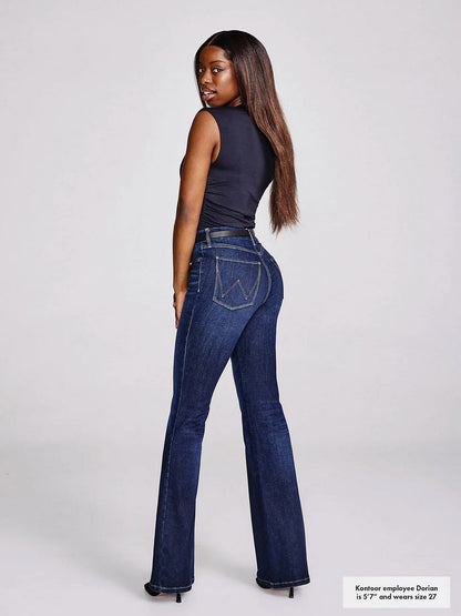 Wrangler Womens Bespoke High Rise Flare Jeans -Madilyn