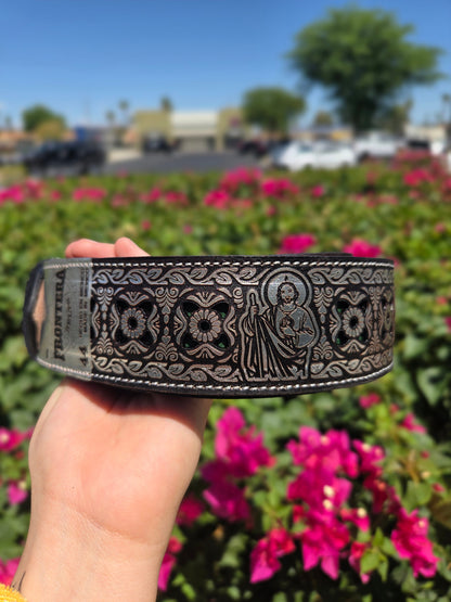 Frontera San Judas Laser Belt - Gold, Silver