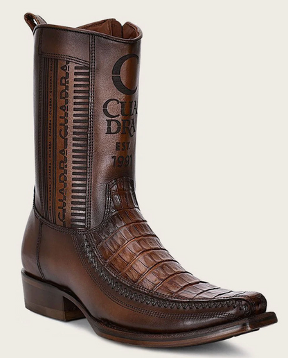 Cuadra Mens Engraved Fuscus Belly Low Shaft Boot - Brown