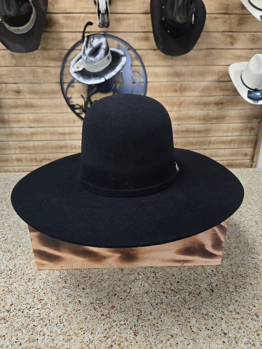 Cuernos Chuecos 6x Open Crown Wool Felt Hat (LEE DESCRIPCION, READ DESCRIPTION),  - Black Silverbelly