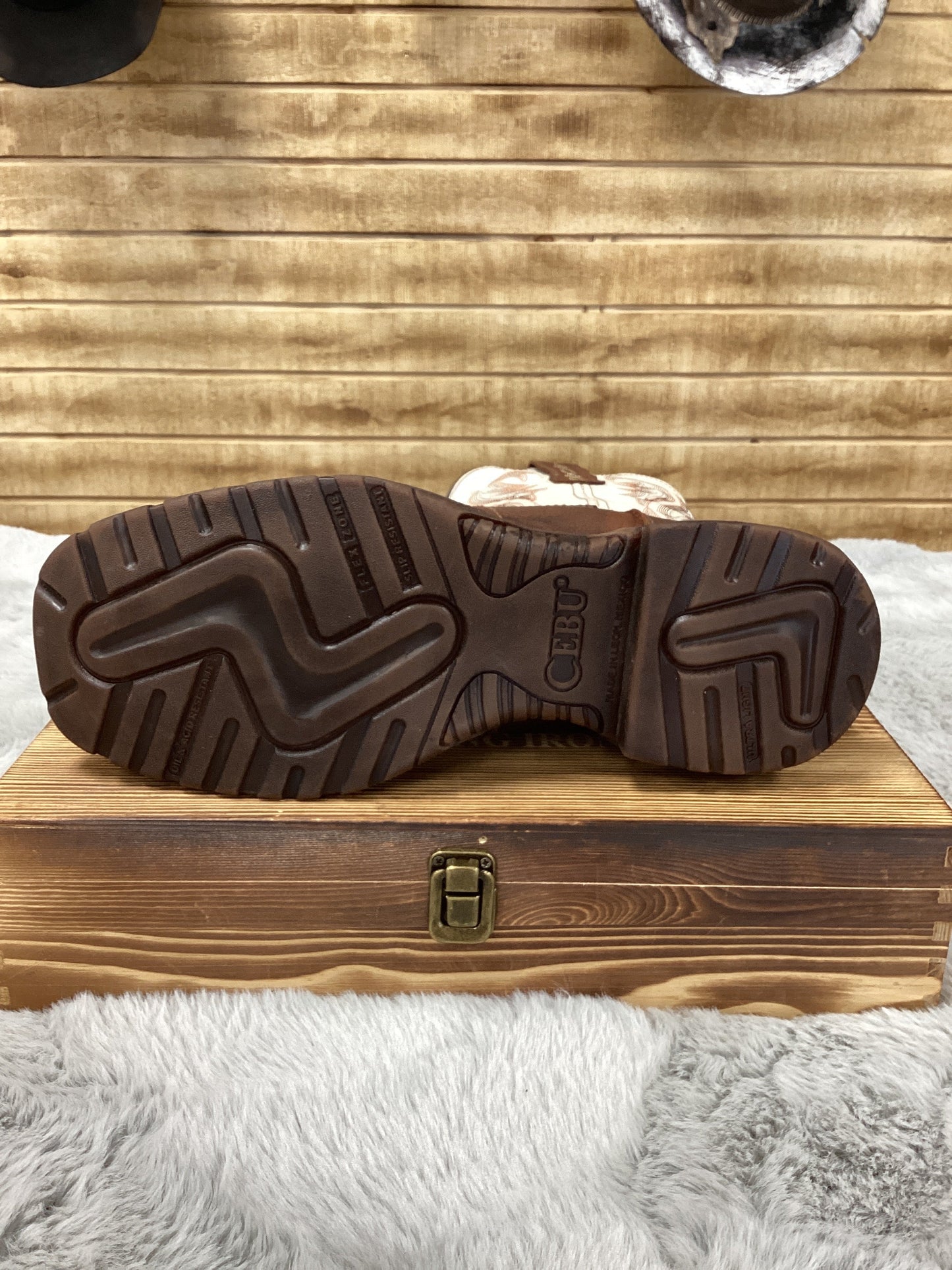 Cebu Comanche 10" Square Toe Work Boots (Mocha)