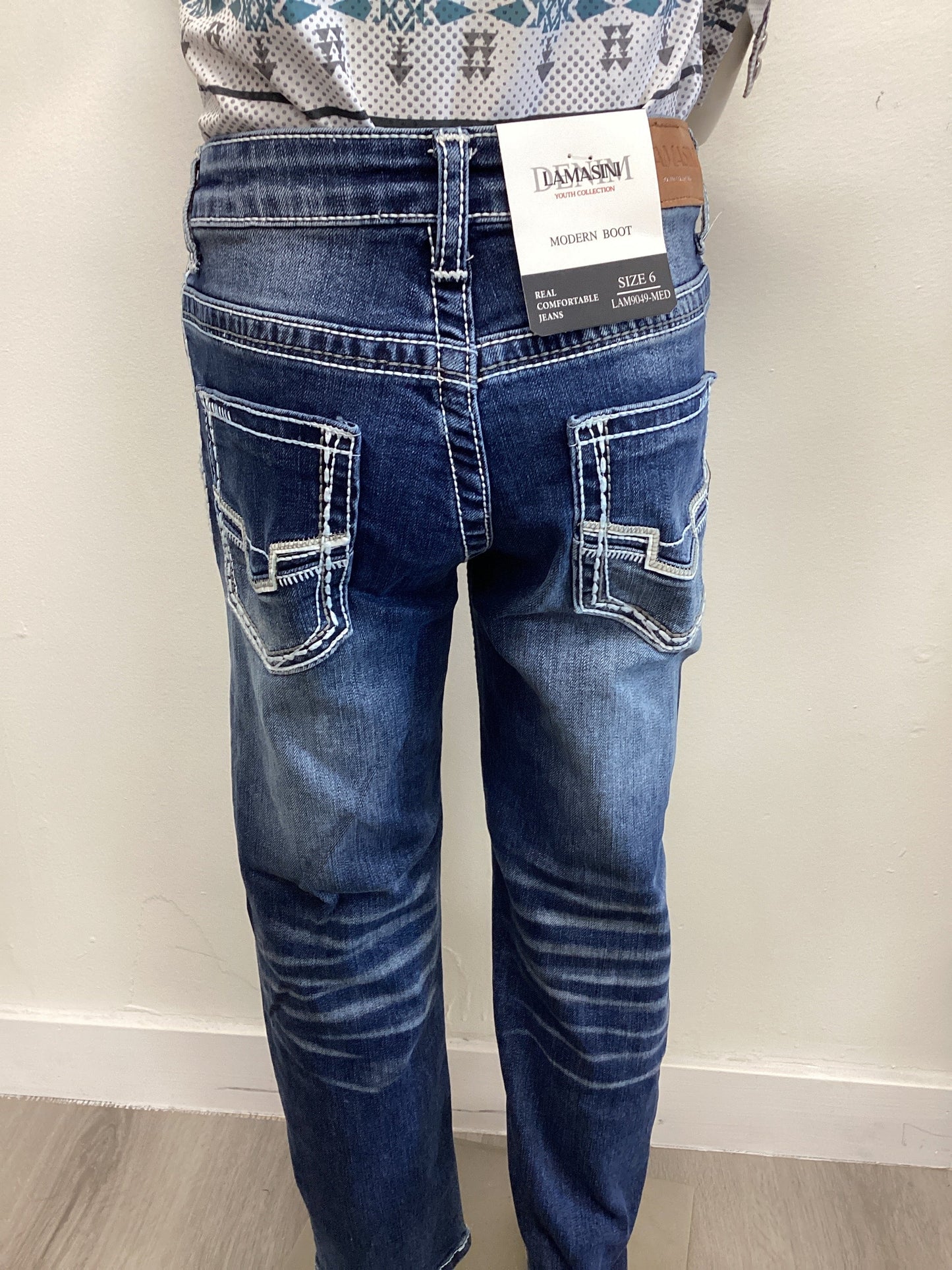 Lamasini Boys Med Blue Modern Boot ID 3494