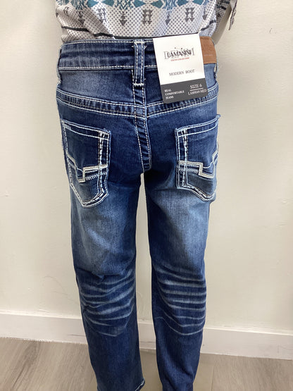 Lamasini Boys Med Blue Modern Boot ID 3494