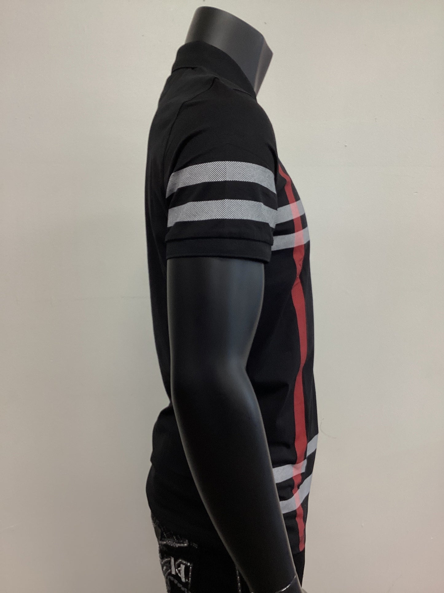 Mens Black Shirt with Stripes