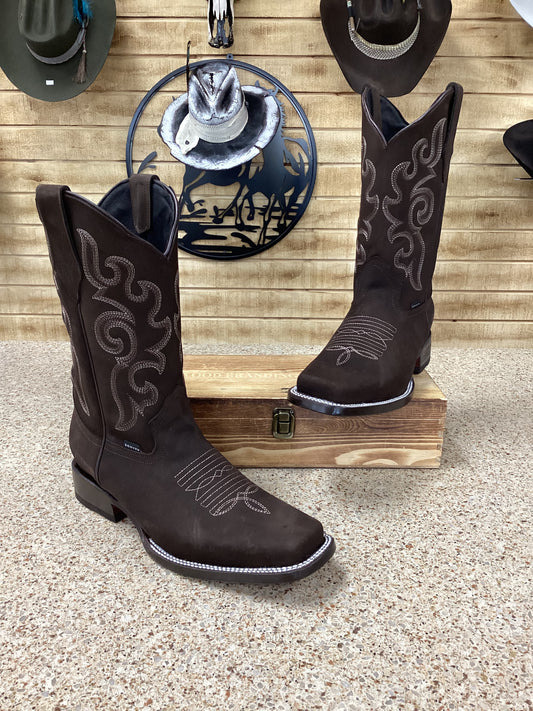 Denver Mens Alfa Nobuck Leather Boot -Brown