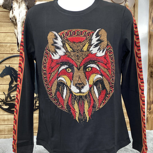 Laverita Mens Fox Slim Fit  Long Sleeve Shirt