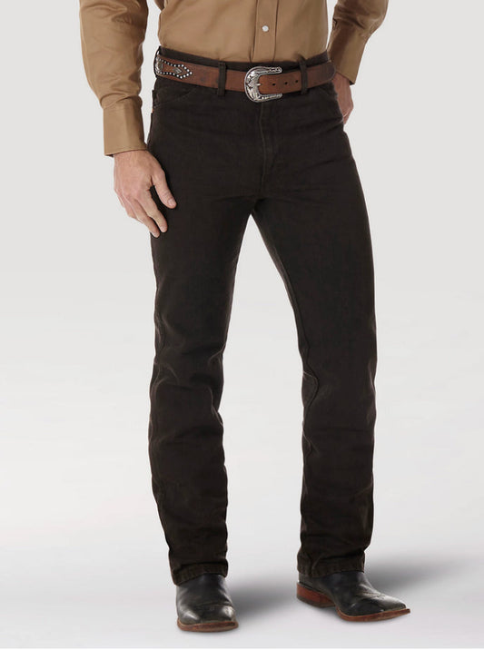 Wrangler Mens Cowboy Cut Slim Fit Jean (Black Chocolate)