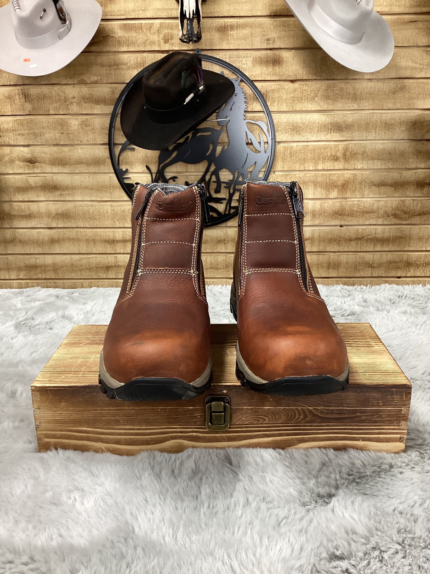 Cactus Mens Zipper Work Boot (Brown)6062