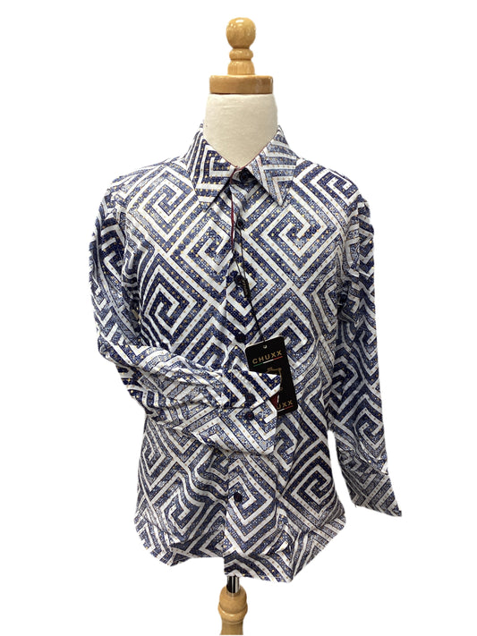 Chuxx Kids Shirt Square Spiral (Navy)