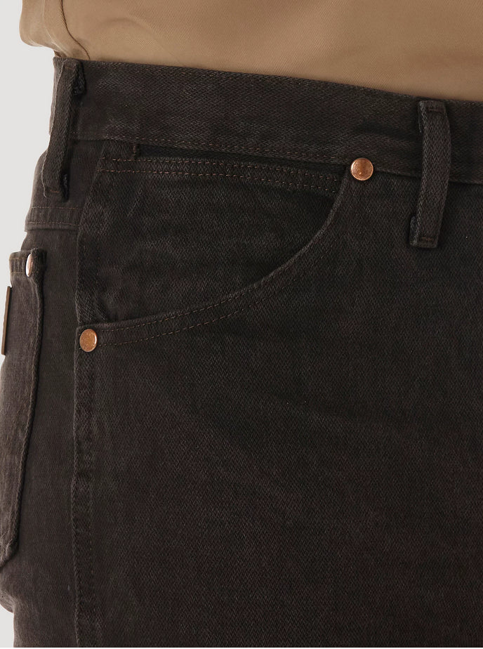 Wrangler Mens Cowboy Cut Slim Fit Jean - Black Chocolate