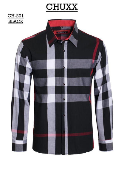 Mens Plaid Breathable Thin Long Sleeve Shirt. - Multiple Colors
