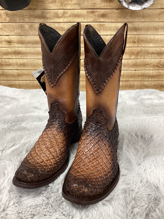 White Diamond Mens Boot Hudson M2 Woven (Brown)
