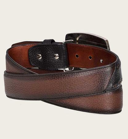 Cuadra Mens Woven Deer Belt - Brown bc261