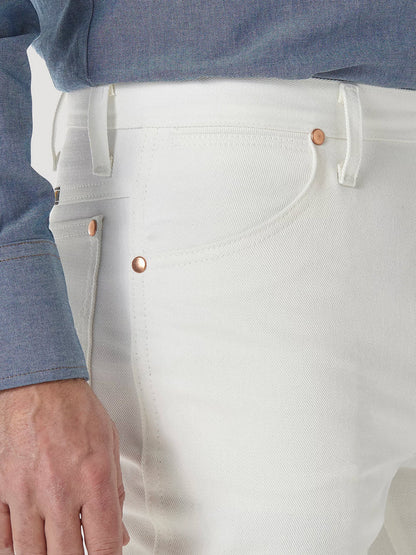 Wrangler Mens Cowboy Cut Slim Fit Jean (White)