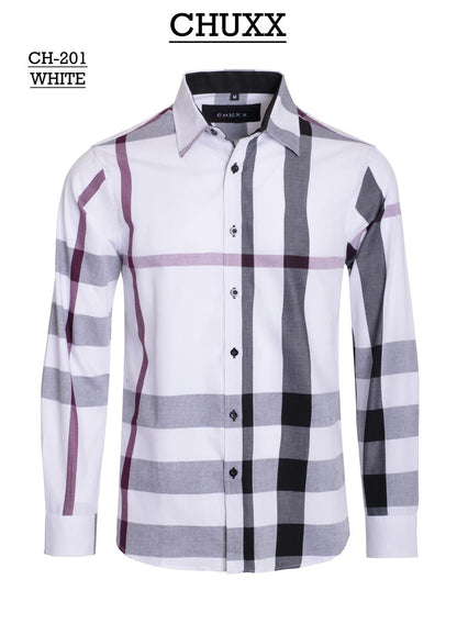 Mens Plaid Breathable Thin Long Sleeve Shirt. - Multiple Colors