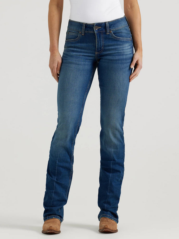 Wrangler Womens Retro Mae Mid Rise Bootcut Jean -Vivianna