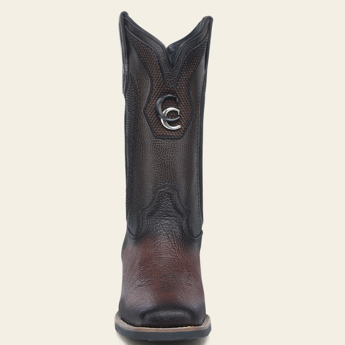 Cuadra Mens Bison & Bovine Leather Rodeo Boot - Dark Brown