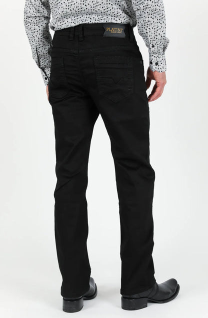 Platini Mens Slade Relaxed Fit Stretch Pants (Black)