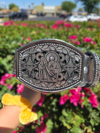 Frontera San Judas Laser Belt - Gold, Silver