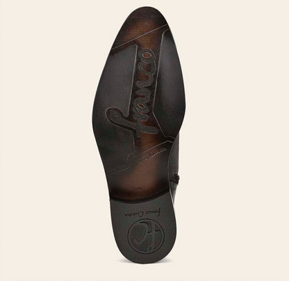 Franco Cuadra Mens Deer Ankle Boot w/ Zipper - Black FC659