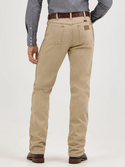 Wrangler Mens Cowboy Cut Slim Fit Jean - Prewashed Tan