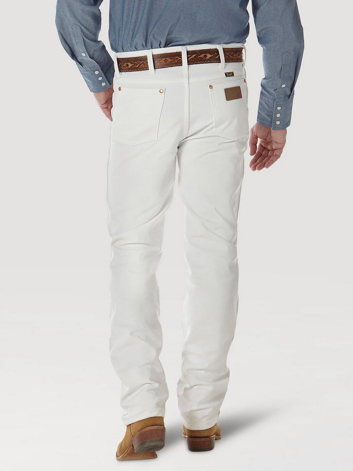 Wrangler Mens Cowboy Cut Slim Fit Jean (White)
