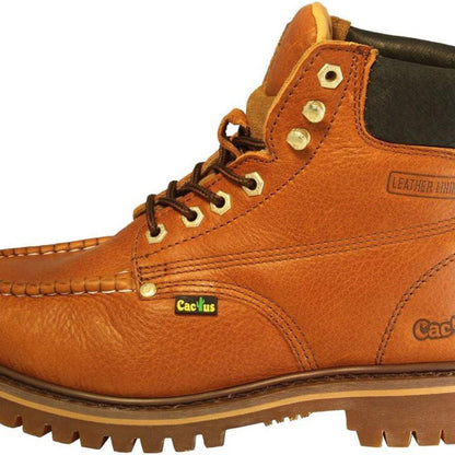 Cactus MenS Moc Toe Work Boot (Light Brown) 625M
