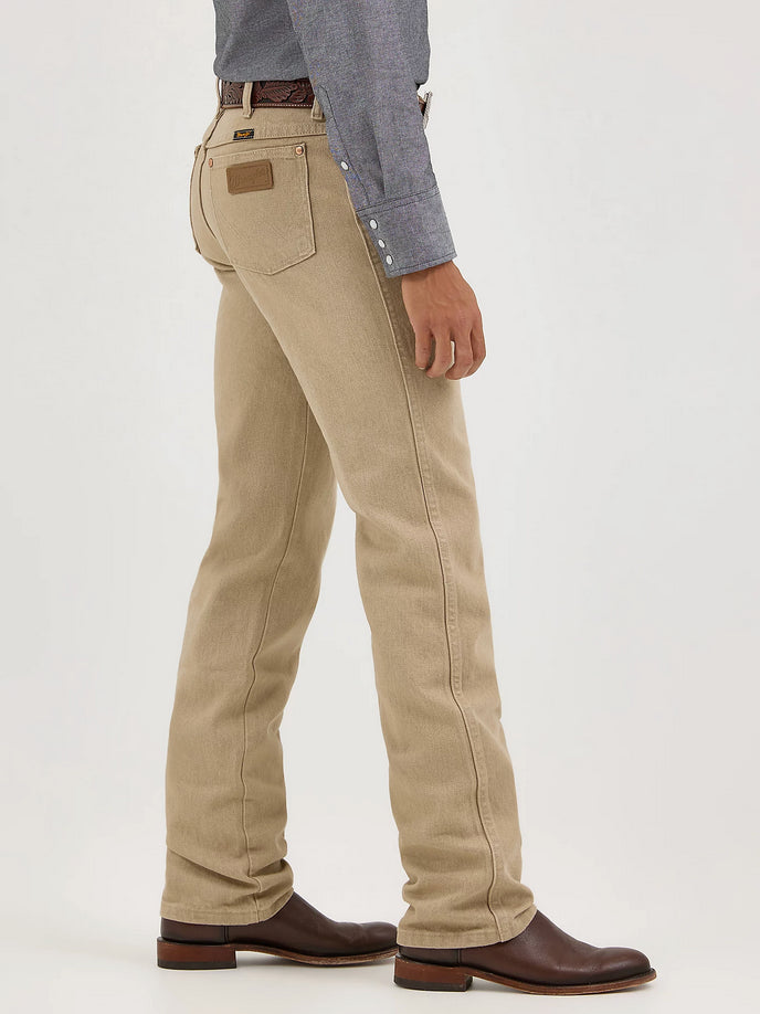 Wrangler Mens Cowboy Cut Slim Fit Jean - Prewashed Tan